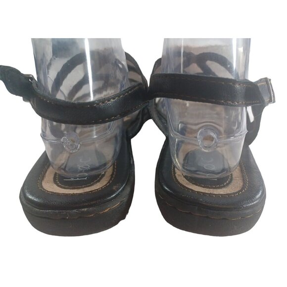 BORN BøC LEATHER Cora Size 10M SANDALS Comfort Strapback BUCKLE Adjustable Black - Picture 5 of 7